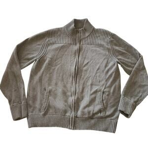 2/$30 Hema Grey Gray Zip-front High-neck Long-sleeved Sweater Pockets Size XXL